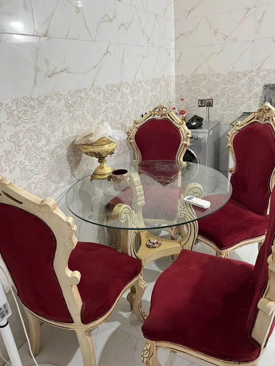 مبلمان استیل هفت نفره و میز ناهارخوری خوری|مبلمان خانگی و میز عسلی|رامسر, |دیوار