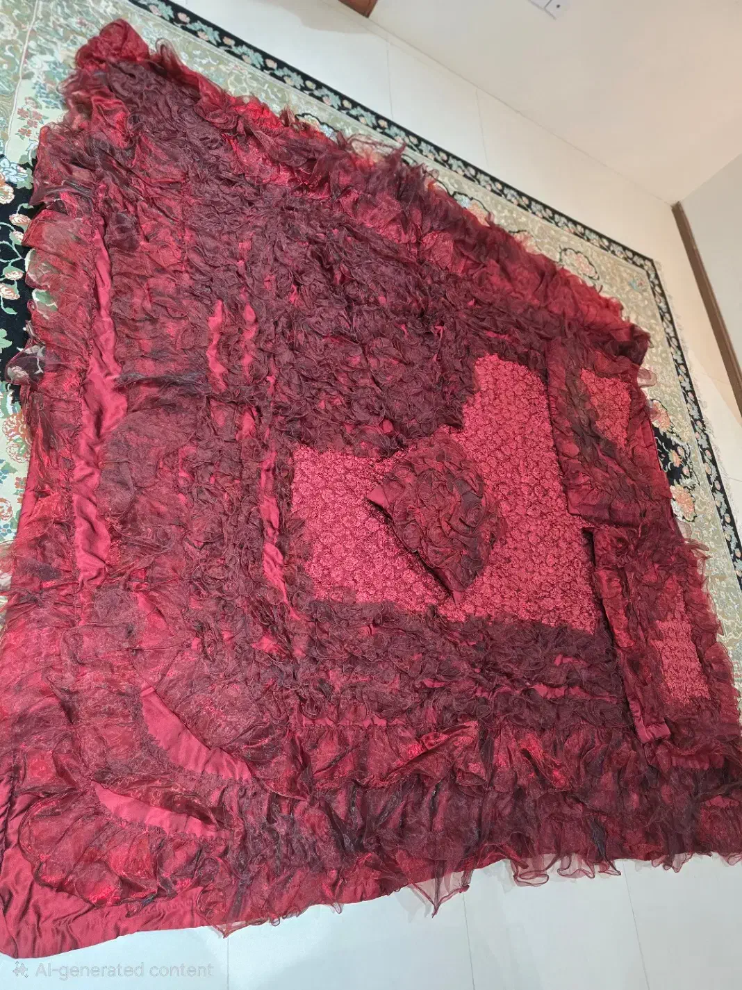 روتختی عروس حریر و تور ترک|سرویس روتختی|تهران, مهران|دیوار