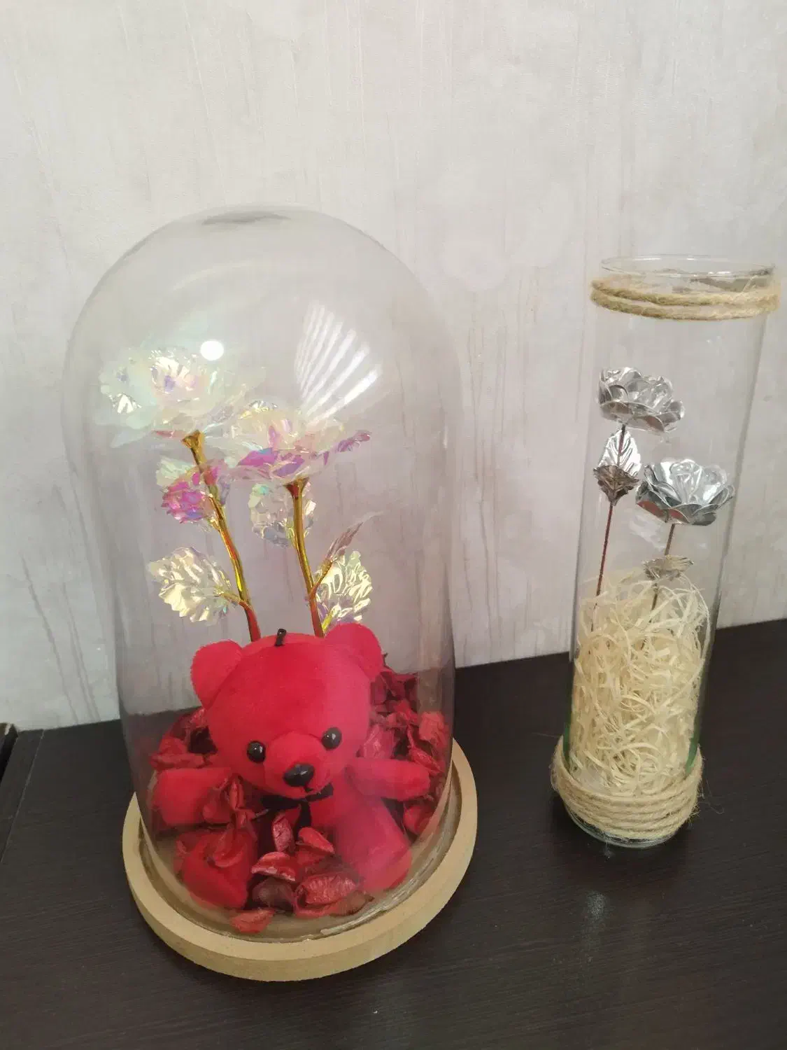 خرس و گل شیشه ای|گل مصنوعی|تبریز, |دیوار