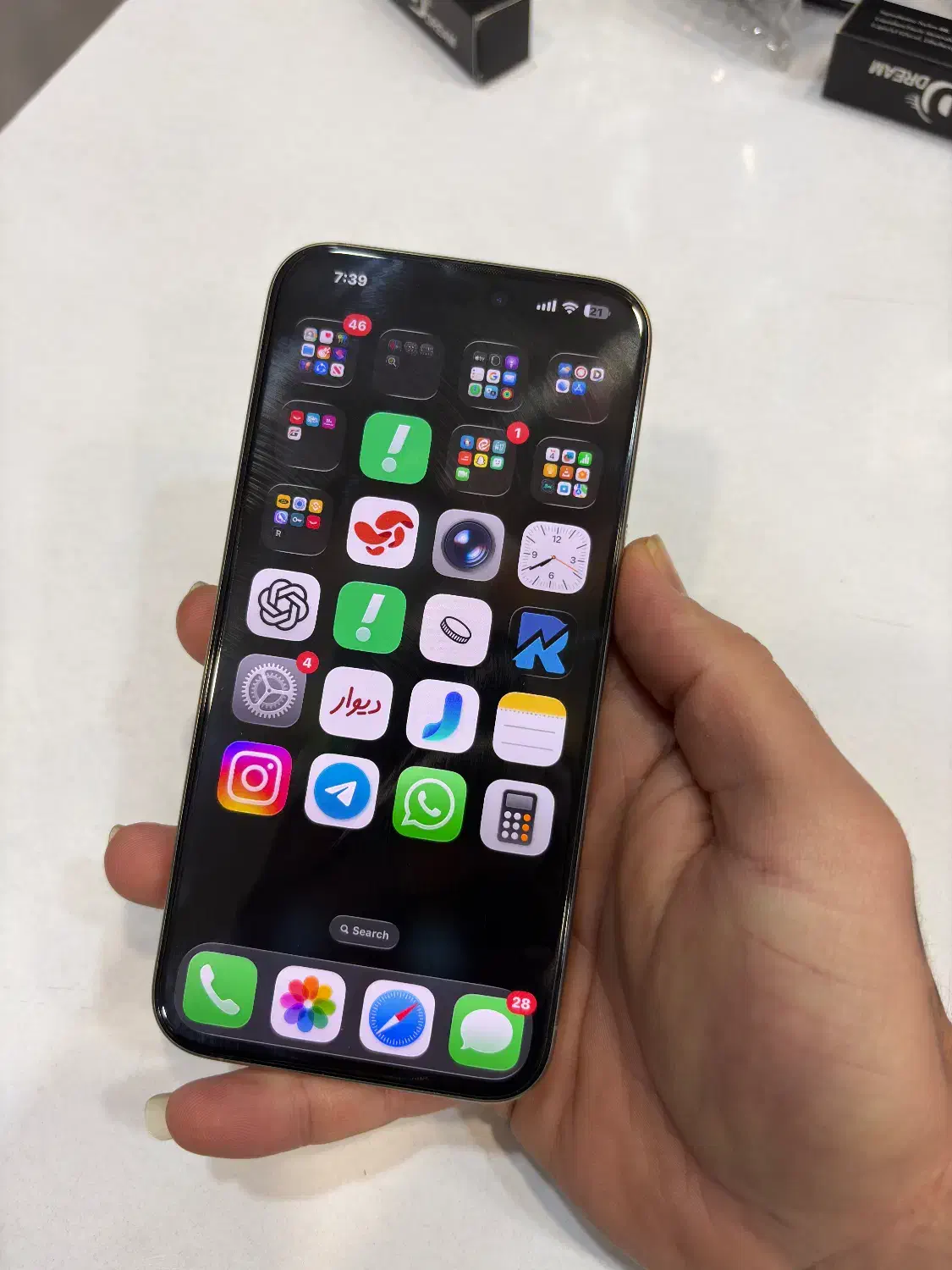 ۱۵ پرومکس تیتانیوم با شارژر اصلی|موبایل|قزوین, |دیوار