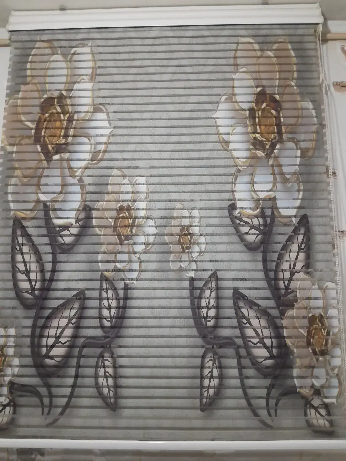 پرده زبرا ۱۲۰عرض ۱۵۰ طول سالم.|پرده، رانر، رومیزی|نظرآباد, نظرآباد|دیوار