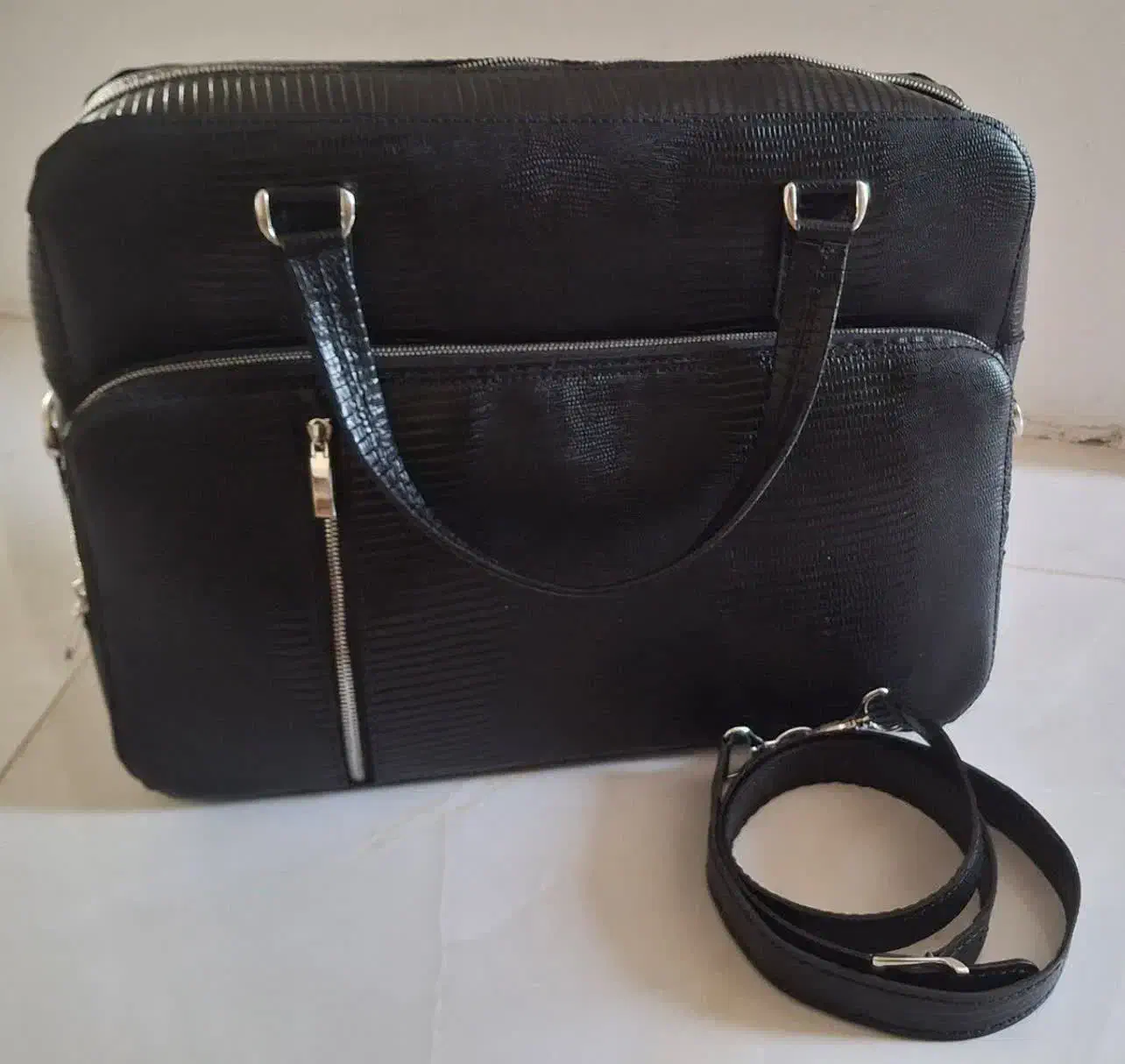 کیف اداری ولب تاب چرم طبیعی گاوی دست دوز|کیف، کفش، کمربند|بیرجند, |دیوار