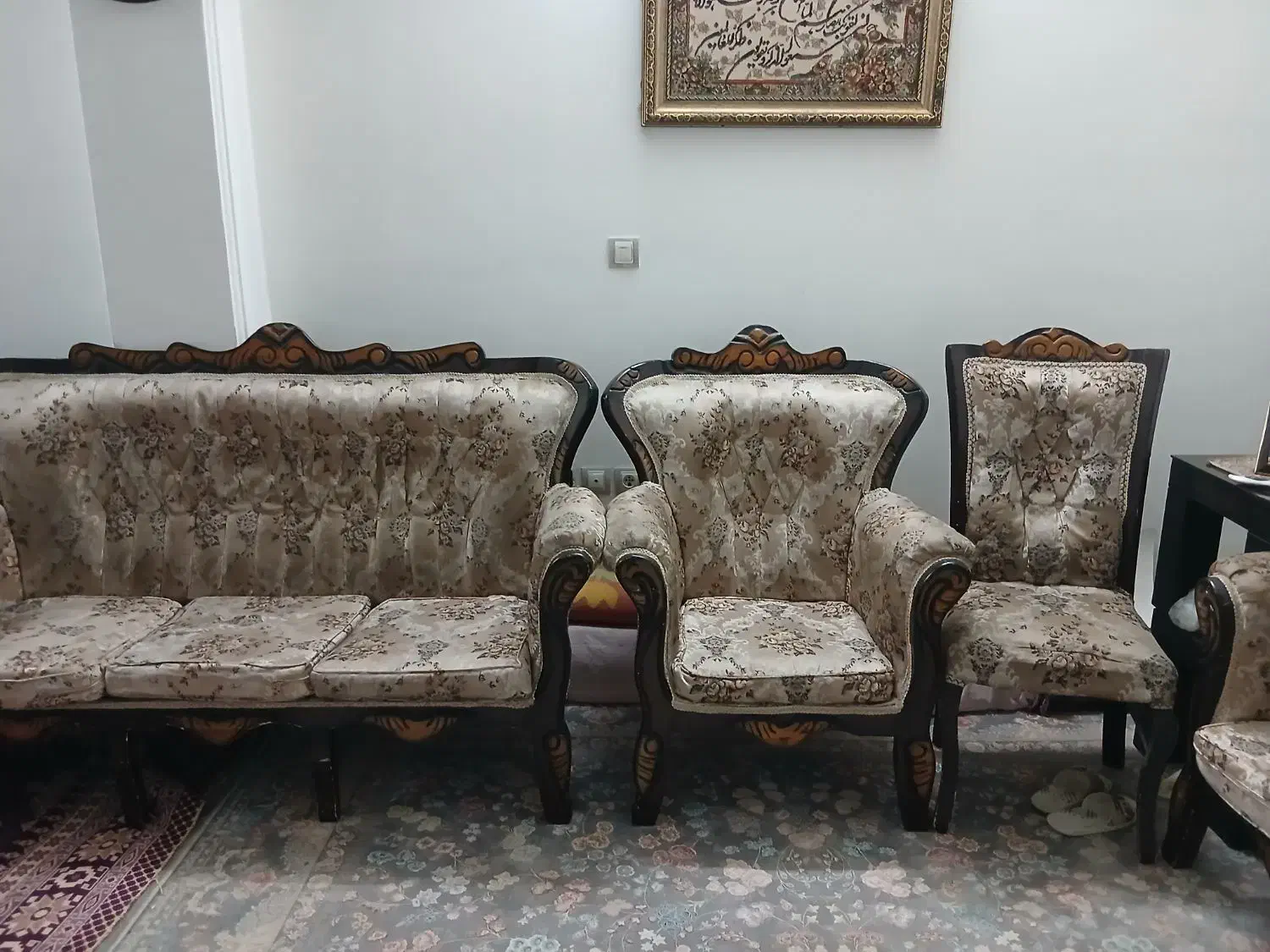 مبل نه نفره|مبلمان خانگی و میز عسلی|شاهین‌شهر, شهرک ردانی پور|دیوار