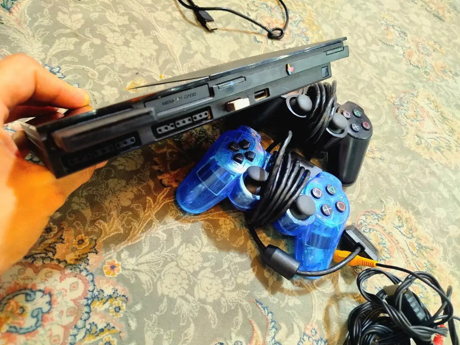 PS2 پلی استیشن فلشخور با فلش و مموری۲دسته تمیز|کنسول، بازی ویدئویی و آنلاین|رباط‌کریم, نصیرشهر|دیوار