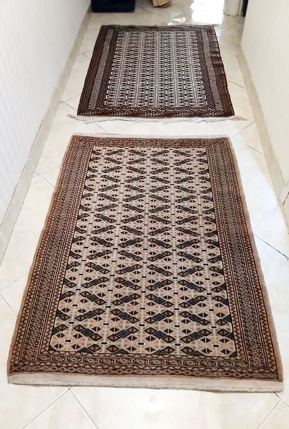 دو عدد فرش دستباف ترکمن|فرش|کرج, شهرک جهان‌نما|دیوار