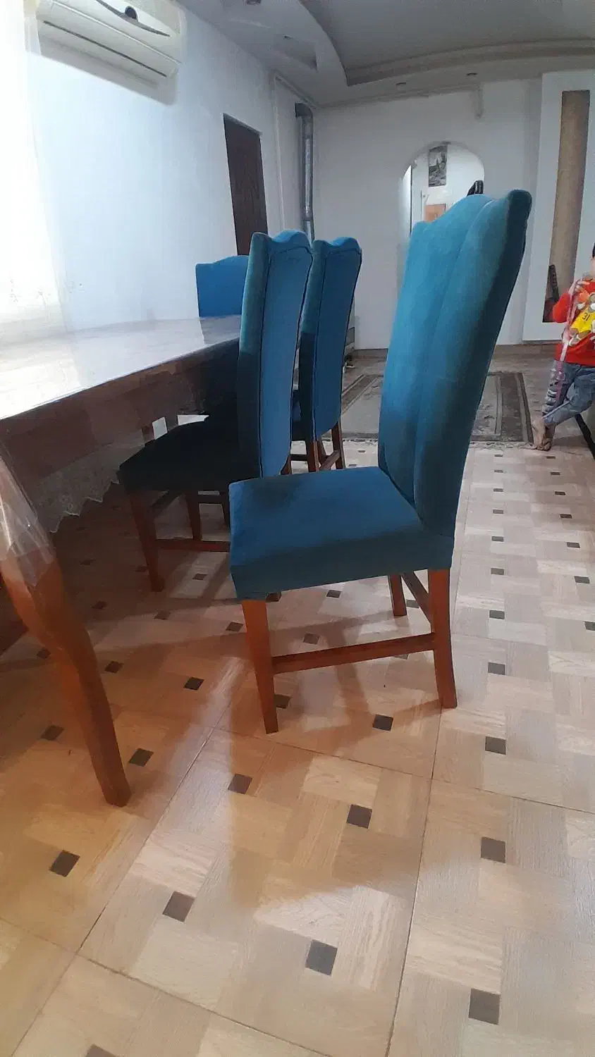 میز ناهار خوری ۸ نفره|میز و صندلی غذاخوری|لشت نشا, |دیوار