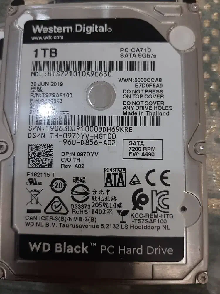 هارد دیسک 1 ترابایتی Western Digital (WD Black)|قطعات و لوازم جانبی رایانه|اهواز, کیان اباد|دیوار