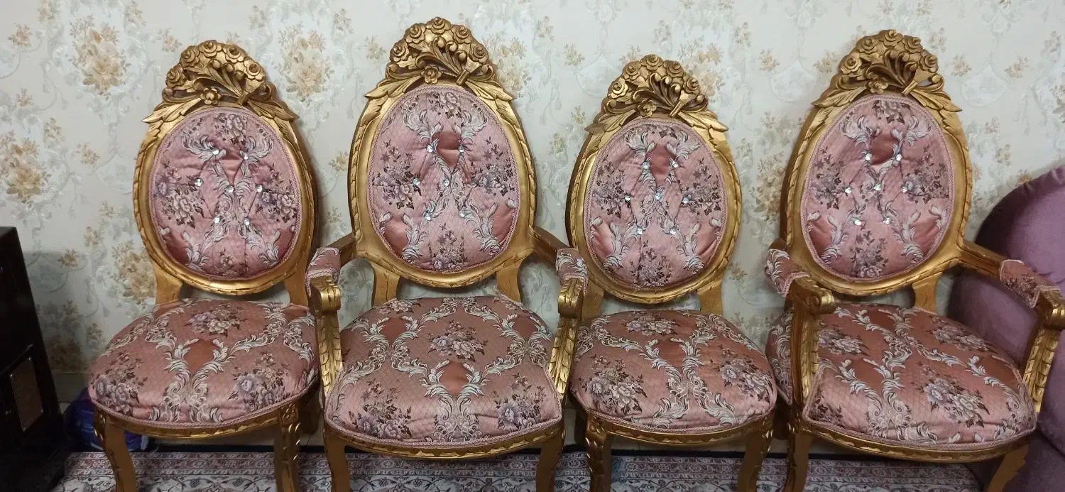 مبلمان سلطنتی طلایی|مبلمان خانگی و میز عسلی|اسلام‌شهر, شهرک قائمیه|دیوار