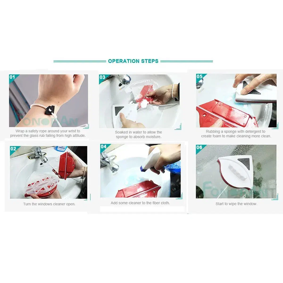 شیشه پاک کن دوطرفه جنس آهنربای پرداخت درب منزل|لوازم نظافت|پاکدشت, پاکدشت (مامازند)|دیوار