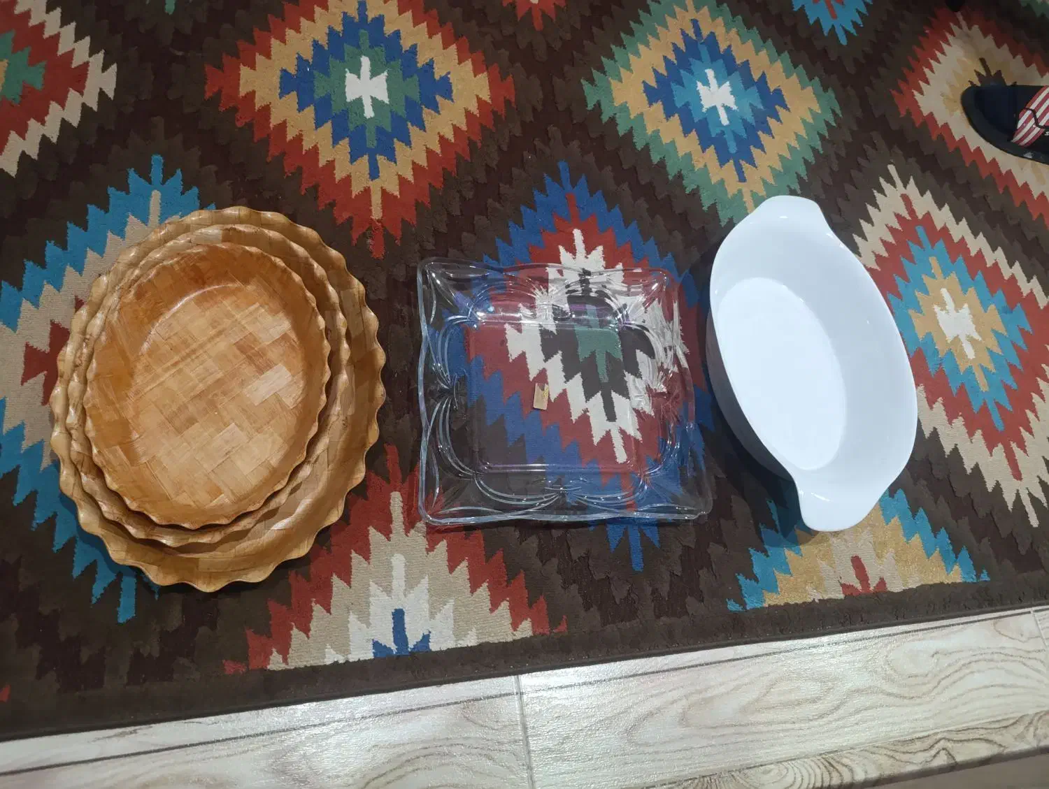 ظرف میوه و سینی طرح چوب|ظروف سرو و پذیرایی|کیانشهر, |دیوار