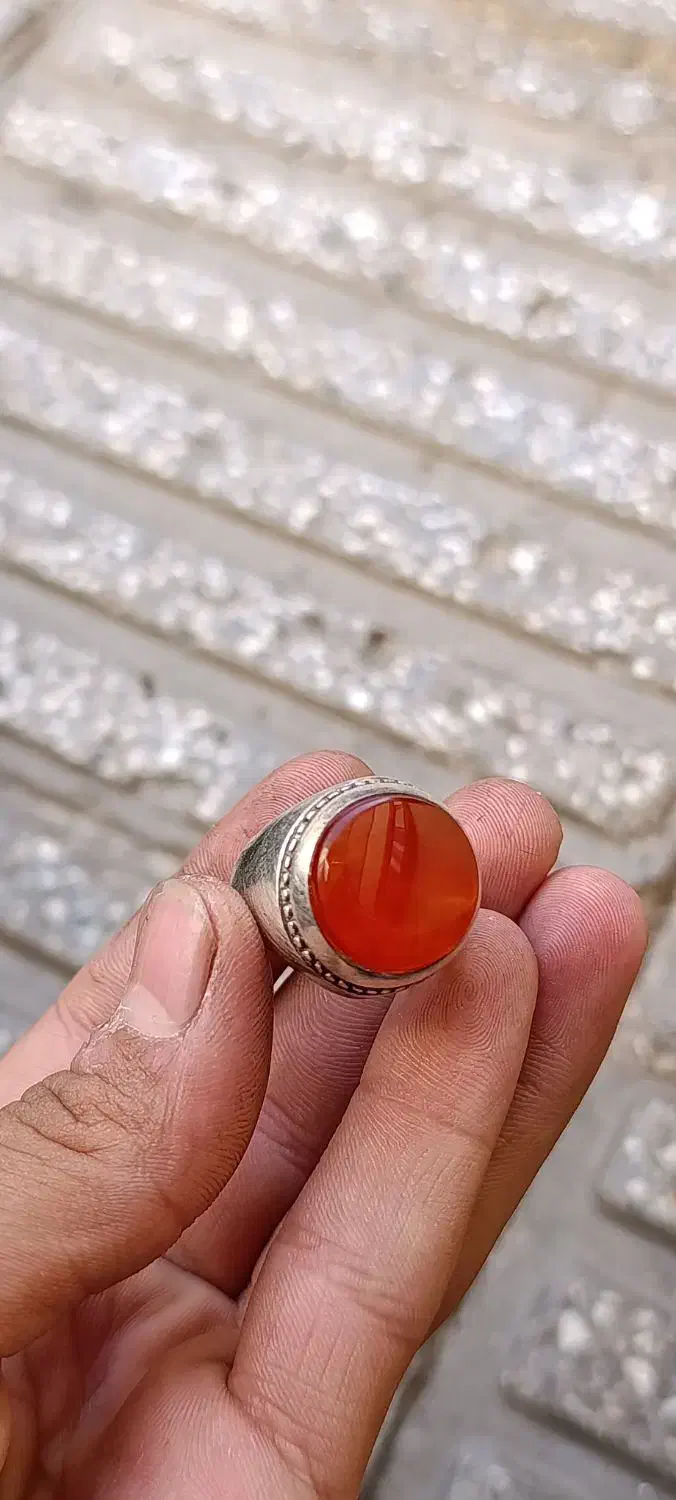 انگشتر قدیمی دستساز عقیق یمنی کهنه|جواهرات|سیرجان, |دیوار