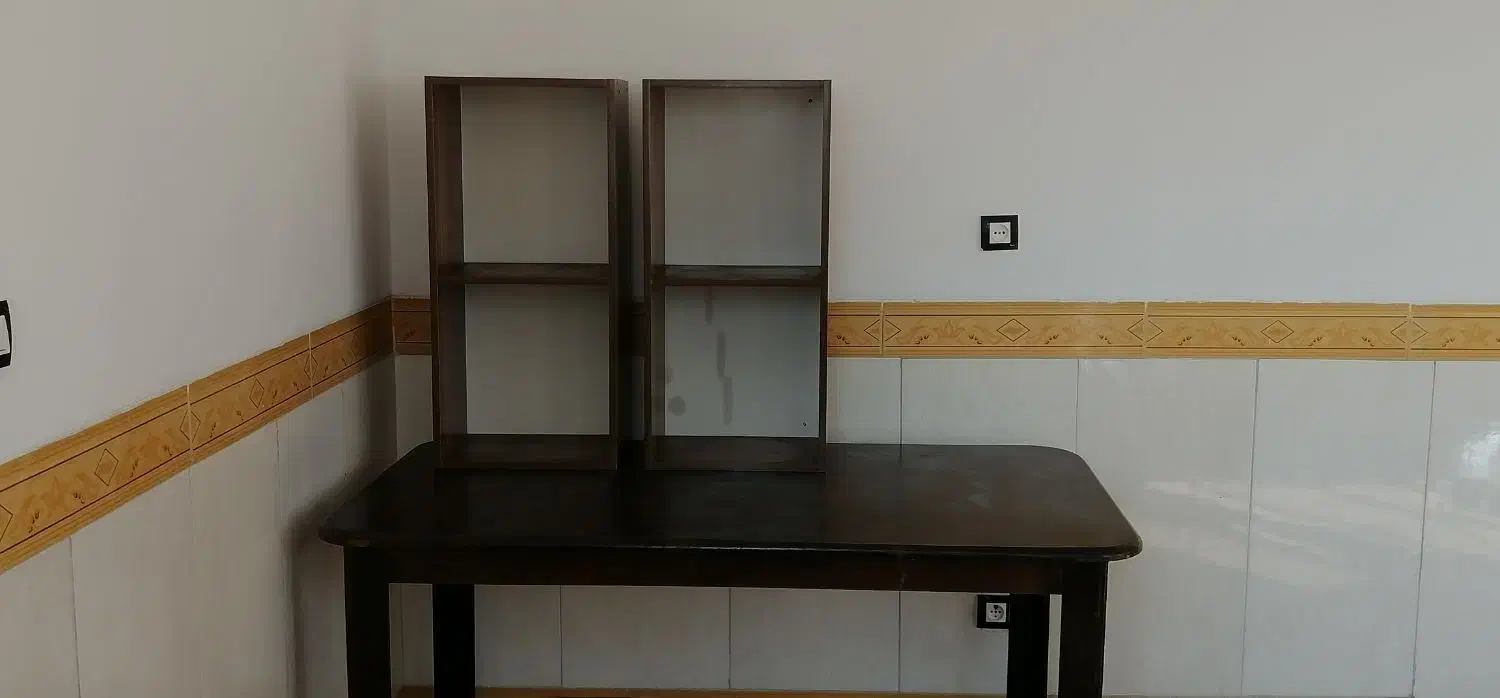 طبقه کتاب چوبی|کتابخانه، شلف، قفسههای دیواری|همدان, |دیوار