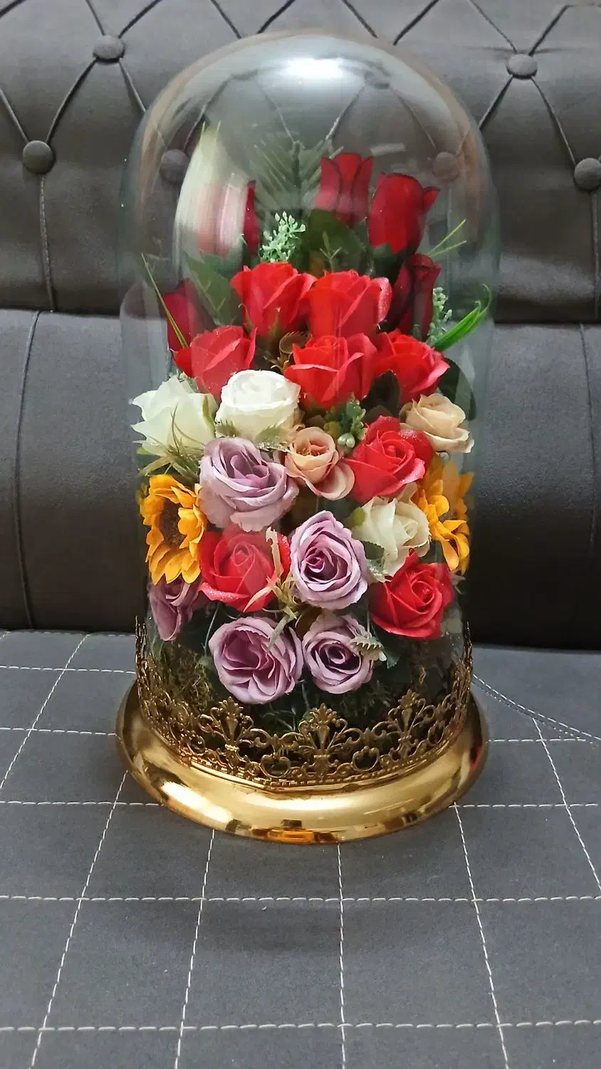 گل مصنوعی شیشه ای بزرگ|گل مصنوعی|قم, نیروگاه|دیوار
