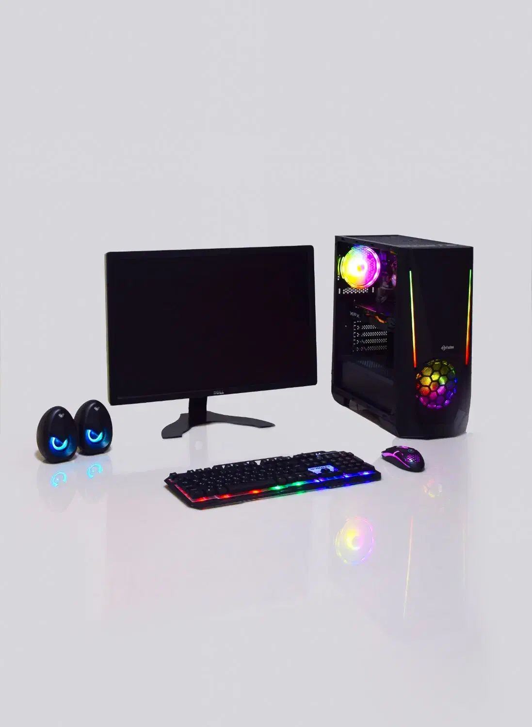 کامپیوتر کامل رندرینگ گیمینگ نسل 7 کیس مانیتور 24|رایانه رومیزی|قم, سید معصوم|دیوار