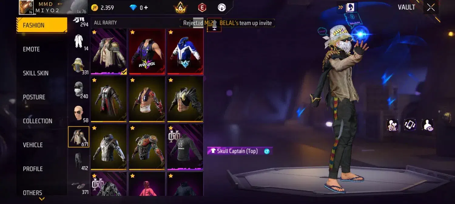 اکانت فری فایر طاق با پیج اینستاگرام|کنسول، بازی ویدئویی و آنلاین|ایلام, |دیوار