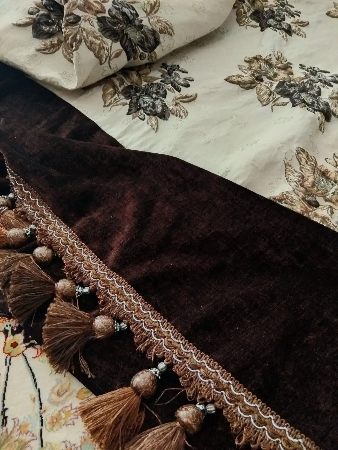 والان مخمل پرده درحد نو|پرده، رانر، رومیزی|مشهد, طلاب|دیوار