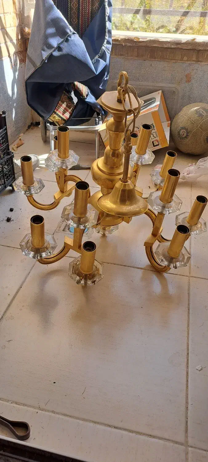 لوستر برنجی اصل|لوستر و چراغ آویز|اصفهان, سپاهان‌شهر|دیوار