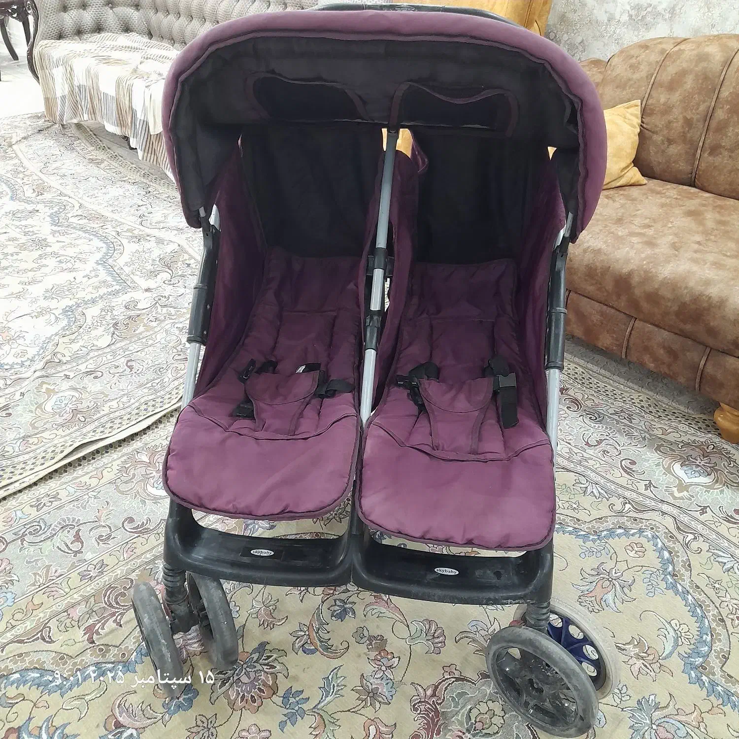کالسکه دوقلو خارجی مدل Skybaby تمیز|کالسکه و لوازم جانبی|مشهد, گوهرشاد|دیوار