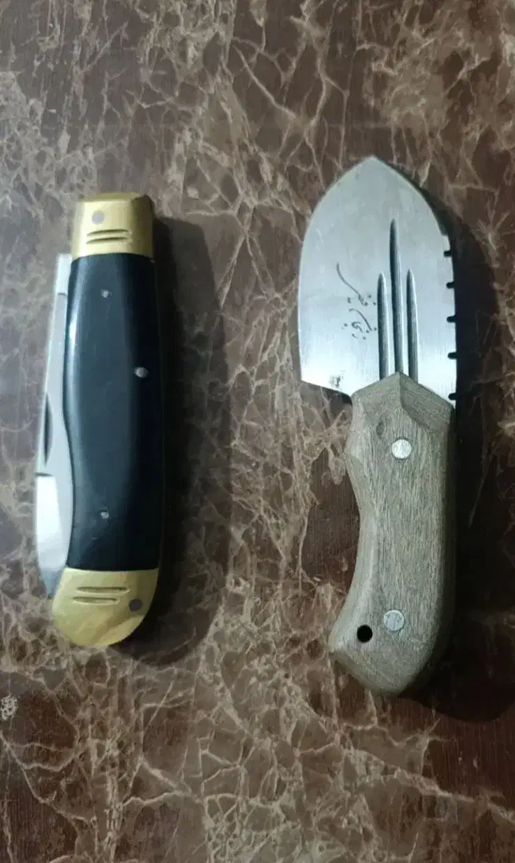 چاقو دسته برنجی و زنجانی خوش دست|کوهنوردی و کمپینگ|قم, نیروگاه|دیوار