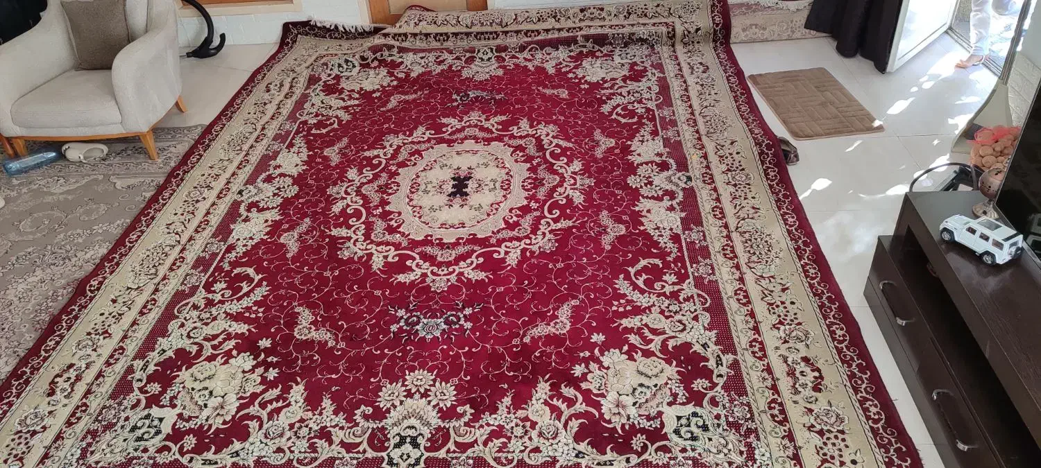 1 جفت فرش 12 متری 500 شانه تمام نخ|فرش|تربت جام, ترکمن ها|دیوار