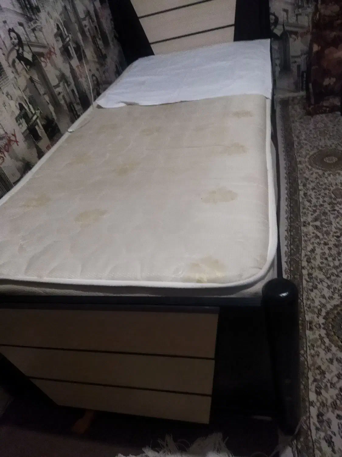 تخت یکنفره دوعددبدون تشک|تخت و سرویس خواب|کرج, حیدرآباد|دیوار