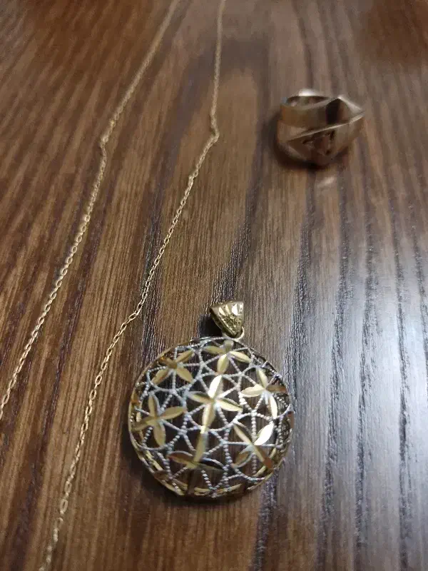 پلاک زنجیر و انگشتر طلا|جواهرات|مشهد, امیریه|دیوار