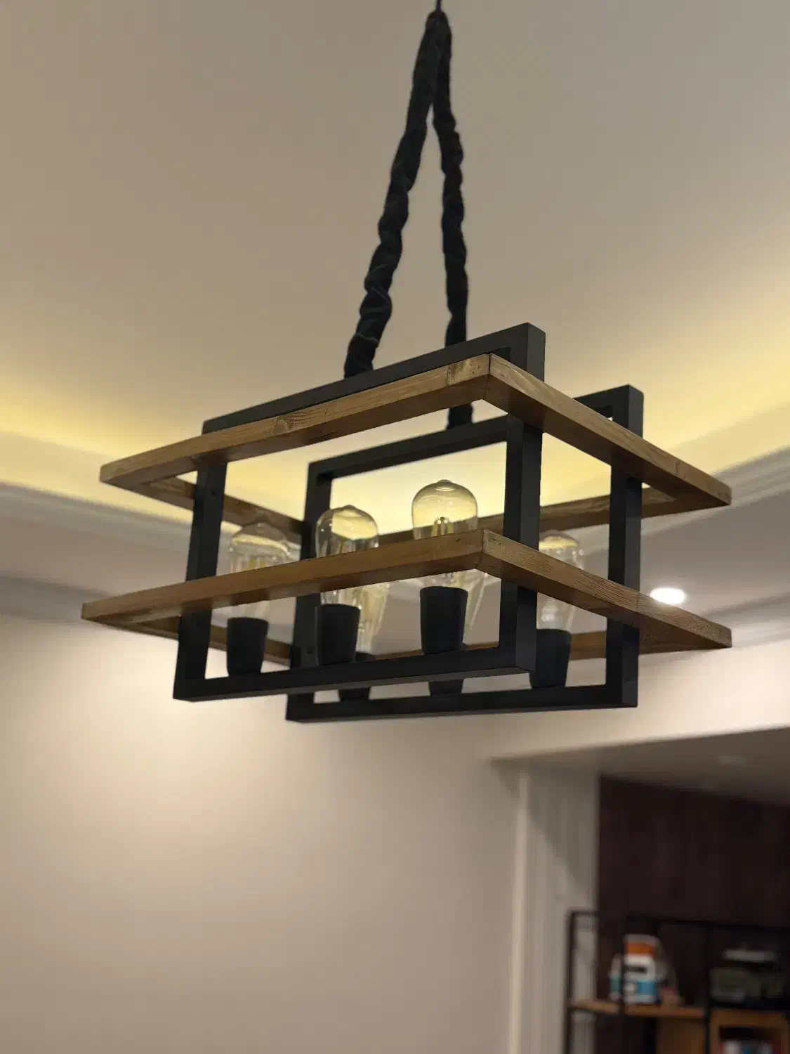 لوستر چوبی|لوستر و چراغ آویز|تهران, سهروردی|دیوار