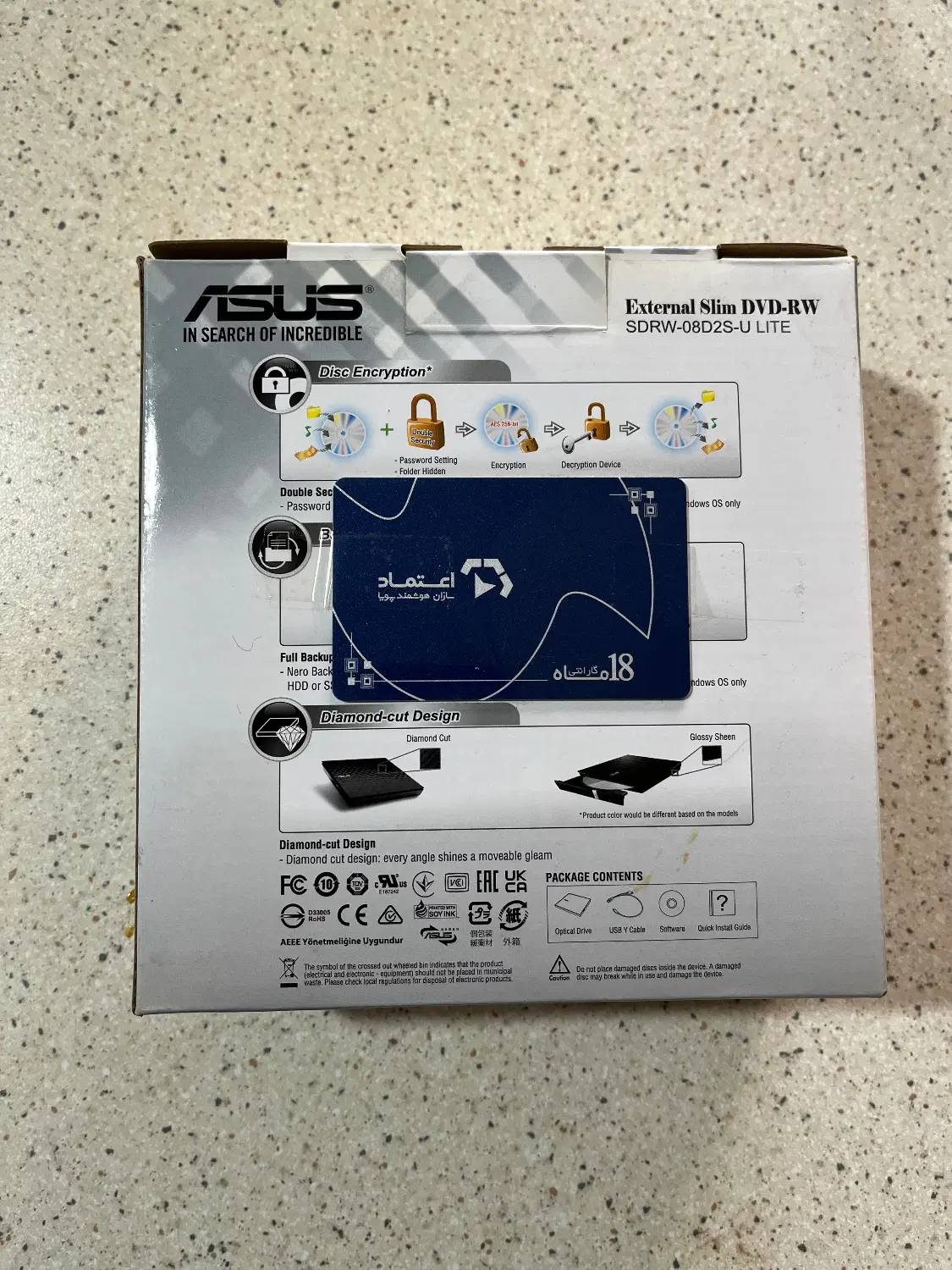 درایو DVD اکسترنال ایسوس مدل SDRW-08D2S-U Lite|قطعات و لوازم جانبی رایانه|تهران, بهار|دیوار