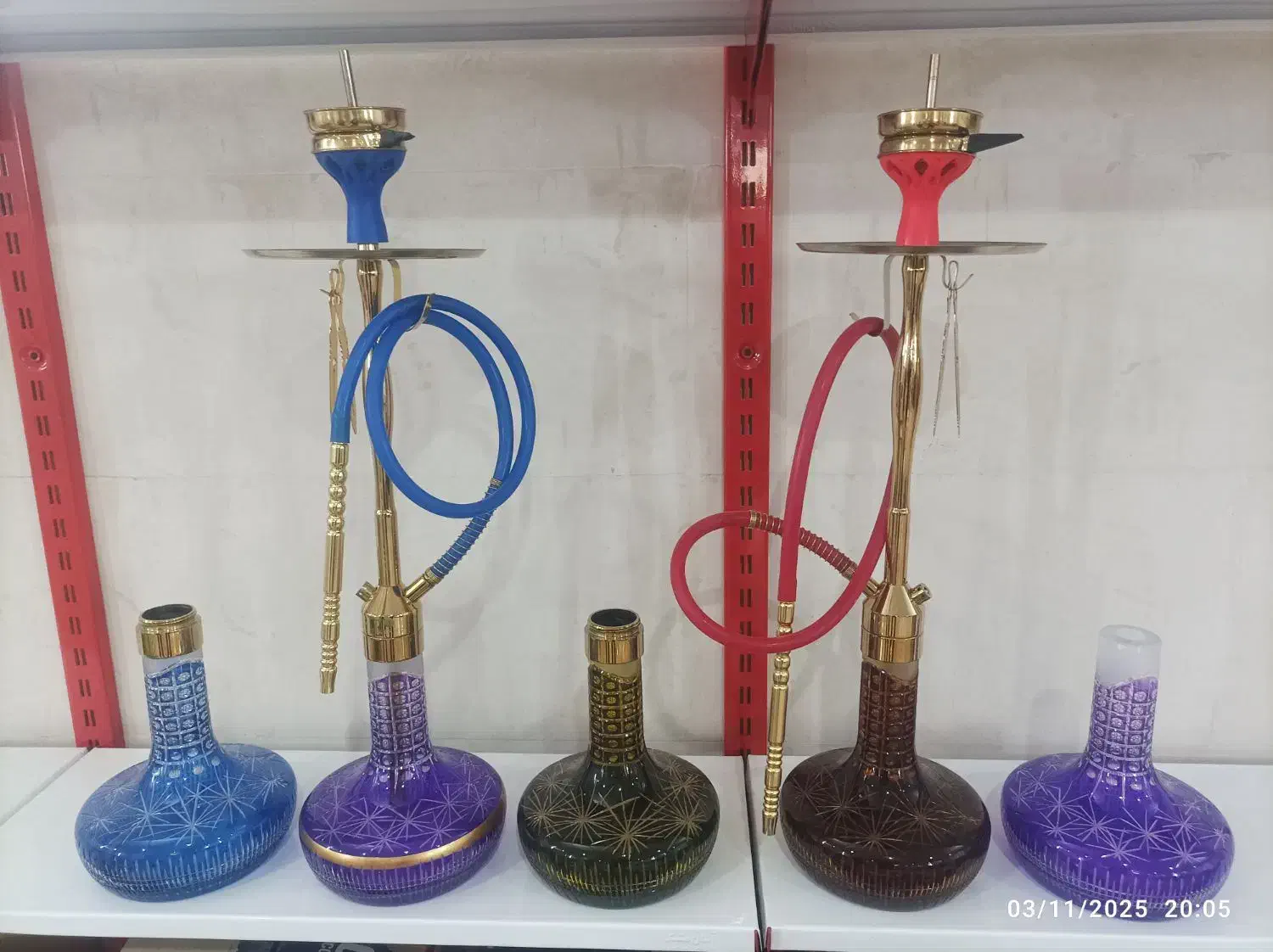 فروش قلیان کرنو برنجی پایه حکاکی شده|کلکسیون و سرگرمی|اسلامشهر, مظفریه|دیوار