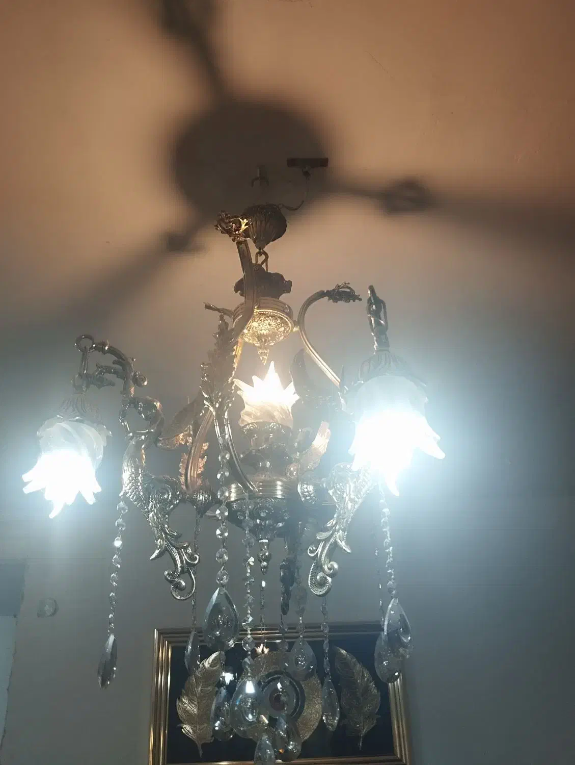 لوستر برنز فرشته|لوستر و چراغ آویز|کبودرآهنگ, |دیوار