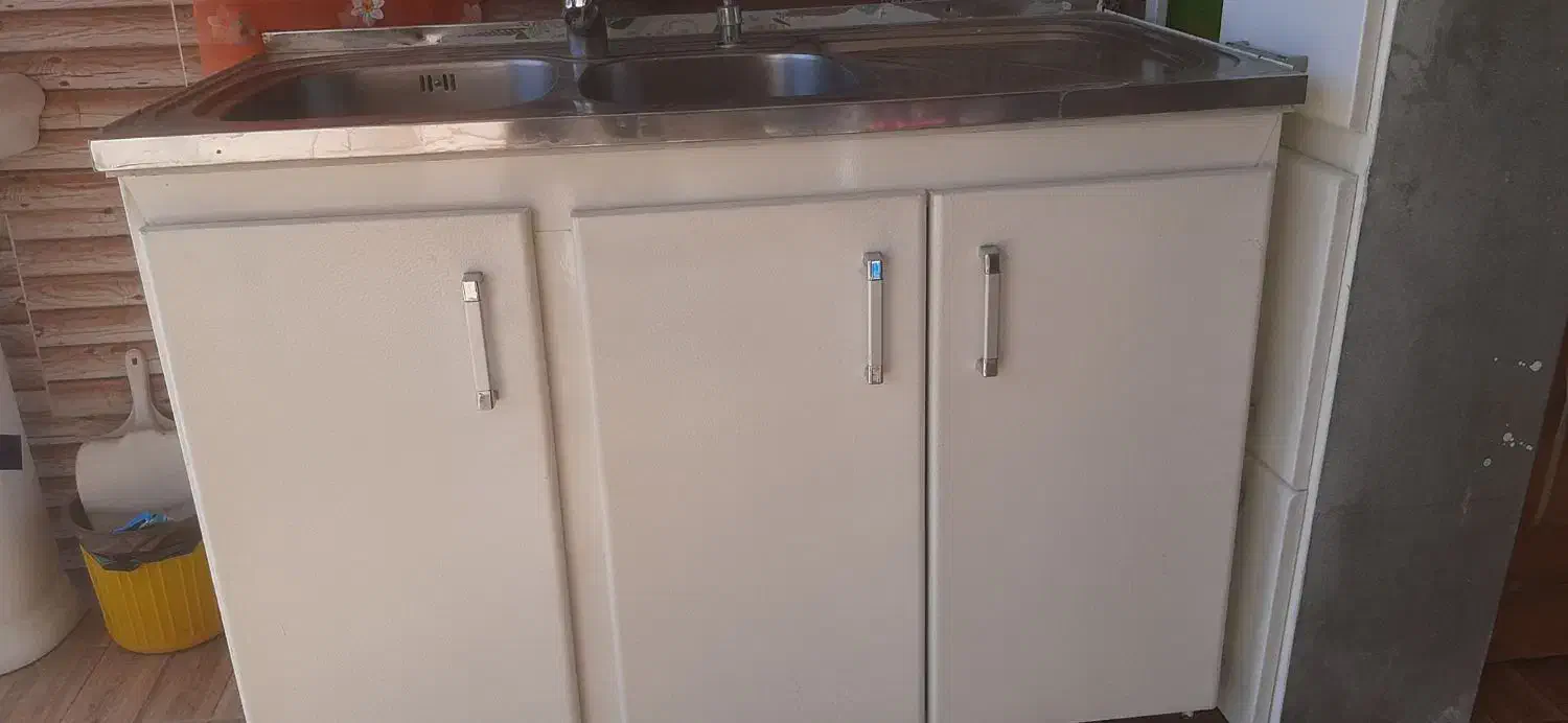 سینک ظرف ظرفشویی عمیق دوقولو.شیر اهرمی.آبچکان|آبچکان و نظمدهنده ظروف|سنندج, |دیوار