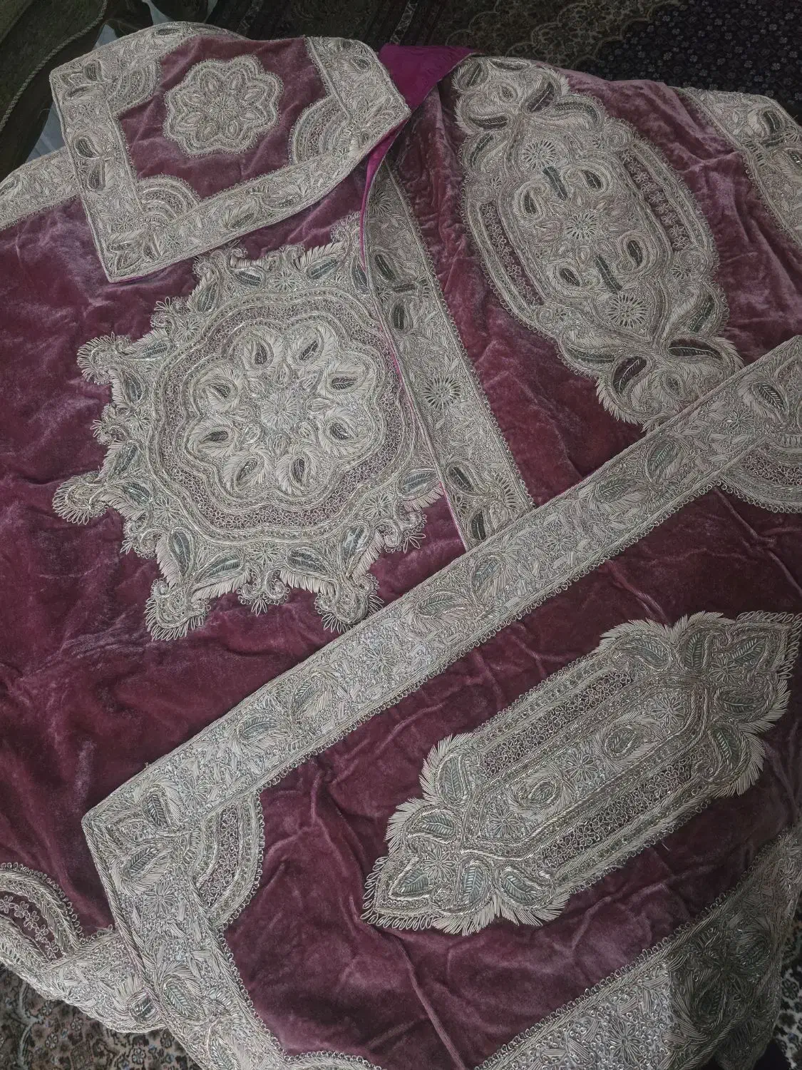 رومیزی سرمه دوزی|پرده، رانر، رومیزی|اردبیل, |دیوار