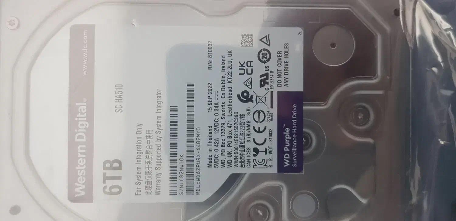 هارد ۶ ترا بنفش نو پلمپ|قطعات و لوازم جانبی رایانه|میناب, |دیوار