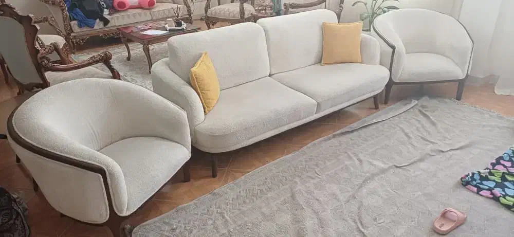 فروش مبل ۷ نفره طرح لوبیایی|مبلمان خانگی و میز عسلی|شهریار, شهرک شاهد|دیوار