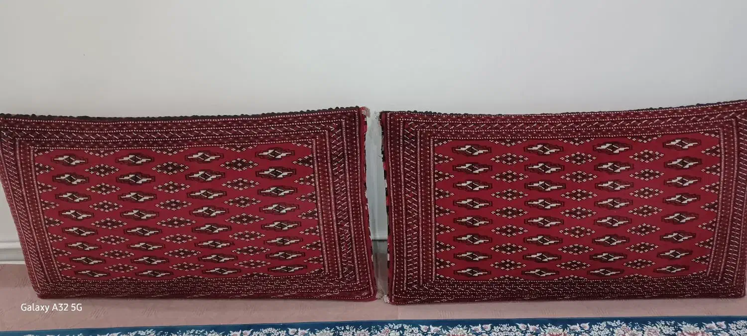 یک جفت پشتی ترکمن دست بافت|پشتی|تهران, شهرک ولیعصر شمالی|دیوار