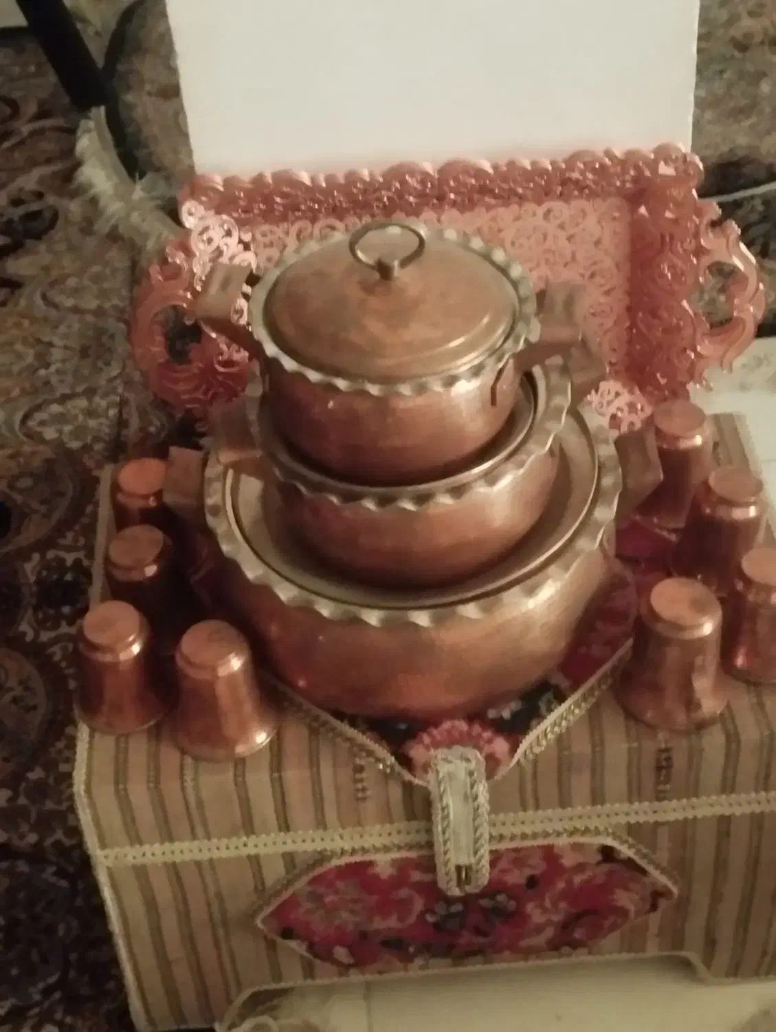 سماور  و ظروف مسی و برنجی قدیمی خ|کلکسیون اشیاء عتیقه|ایرانشهر, |دیوار