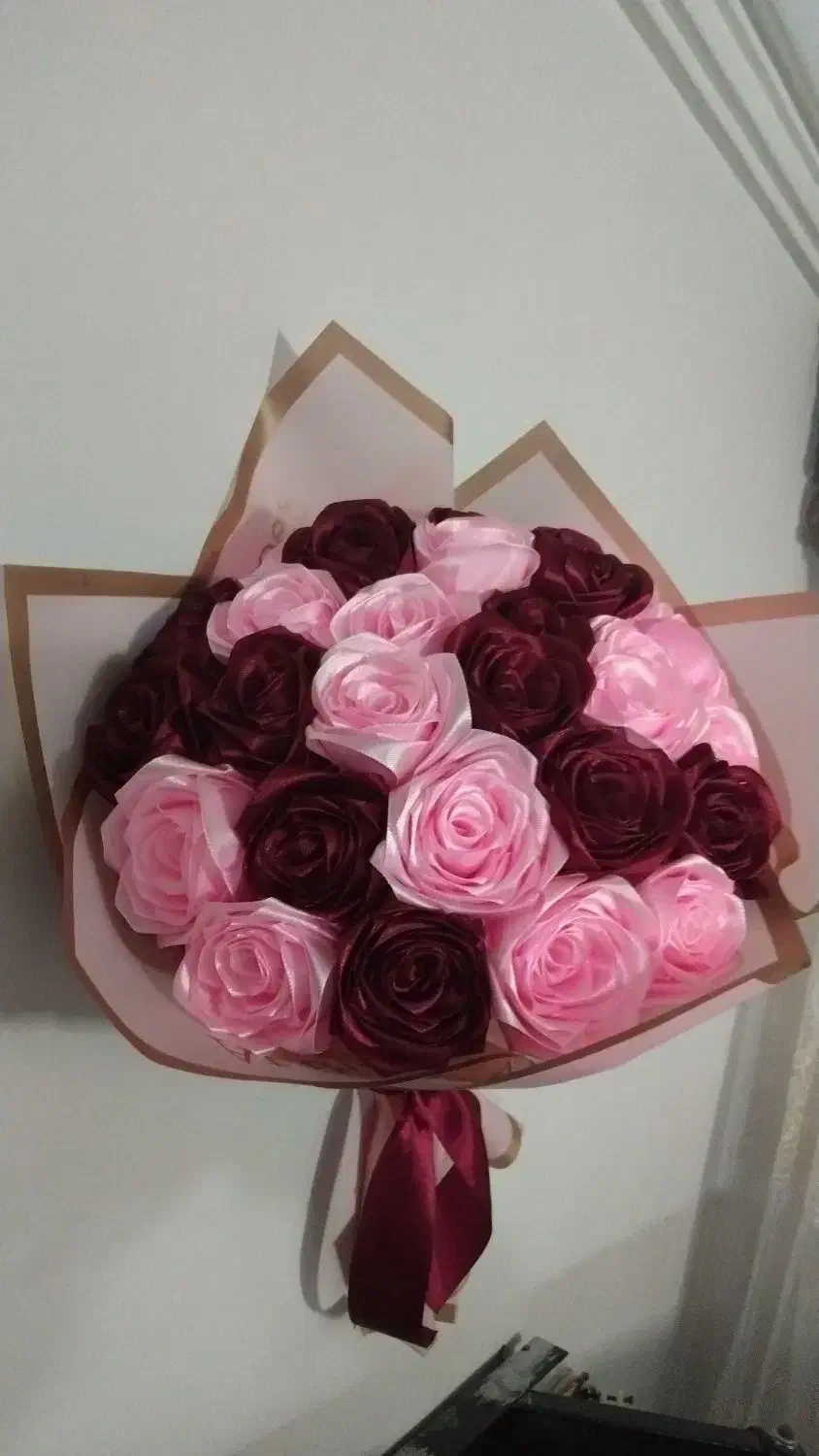 دسته گل روبانی|گل مصنوعی|سقز, |دیوار