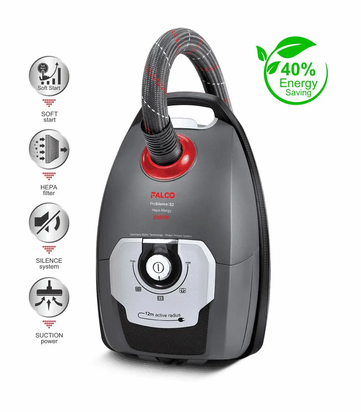 جاروبرقی فالکو سوپرسایلنت(5سال ضمانت)خردکن قابلمه|جاروبرقی، جارو شارژی، بخارشو|قم, سید معصوم|دیوار