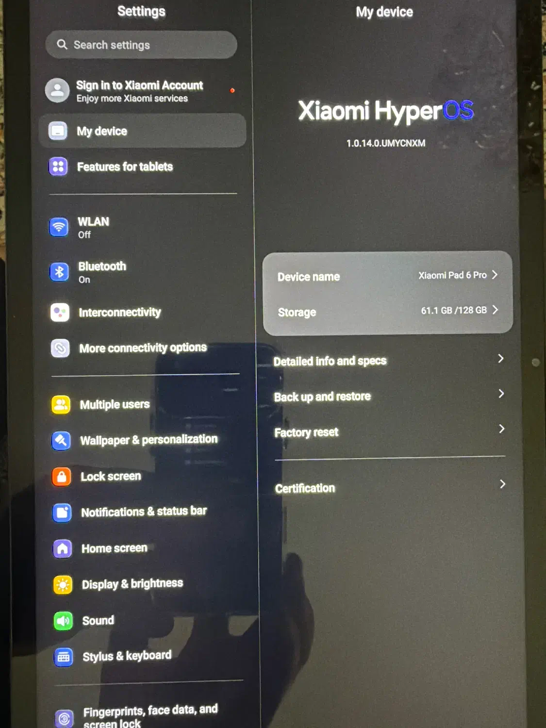 تبلت شیائومی پد ۶پرو در حد نو|تبلت|تهران, بازار|دیوار