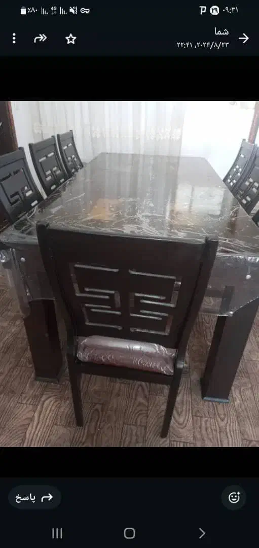 فروش میز غذا خورئ هشت نفره|میز و صندلی غذاخوری|نقده, |دیوار