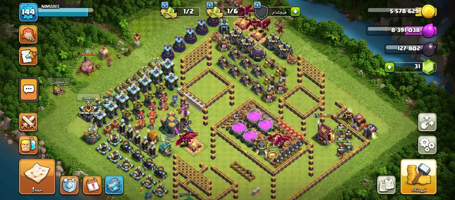 اکانت کلش تاون 14|کنسول، بازی ویدئویی و آنلاین|خمین, |دیوار