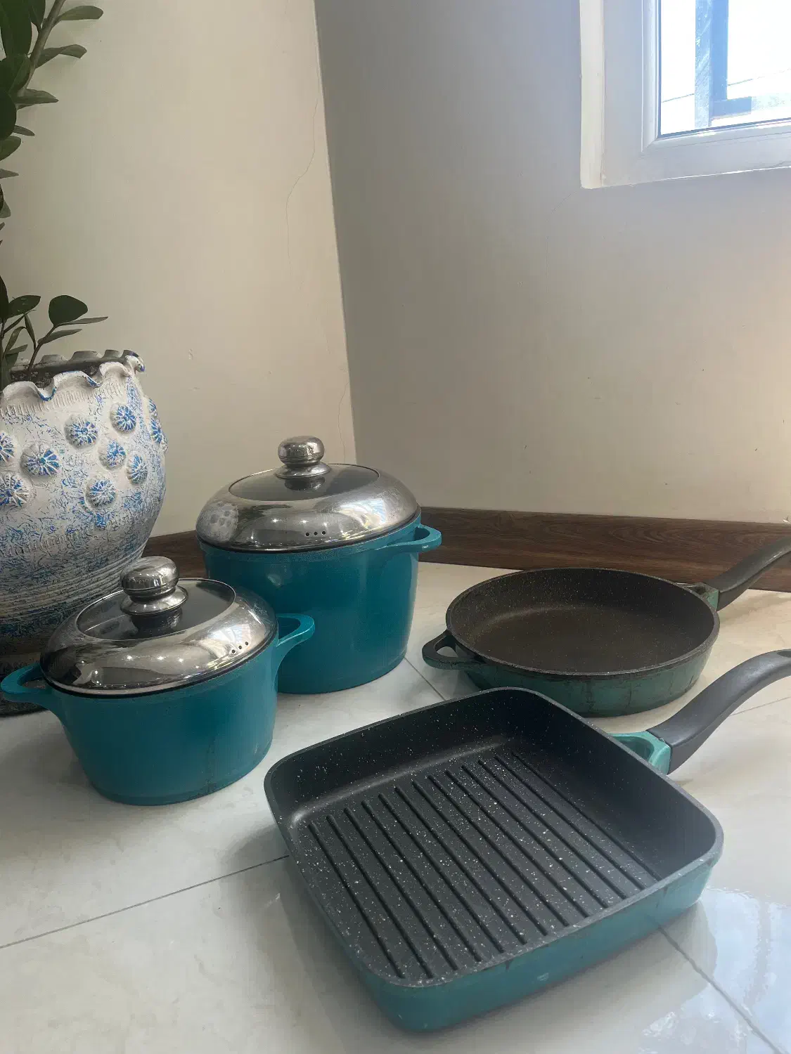 قابلمه و ماهیتابه رژیمی و گریل چدن آلمانی|ظروف پخت‌وپز|تهران, مجیدیه|دیوار