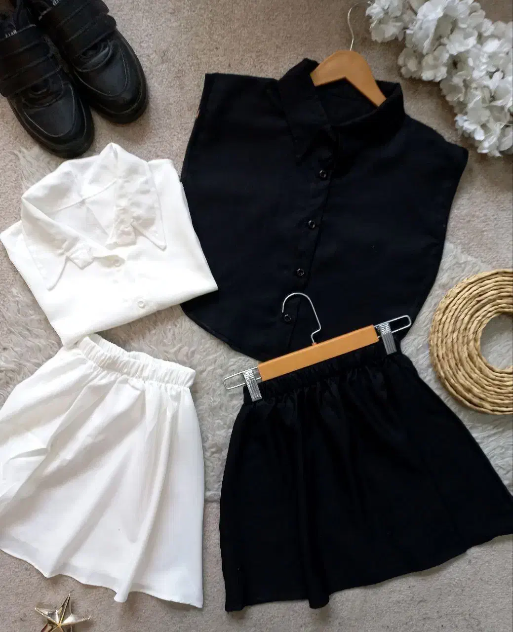 دو تیکه یقه ودامنک فیک برای ست کردن لباس|لباس|نورآباد, |دیوار