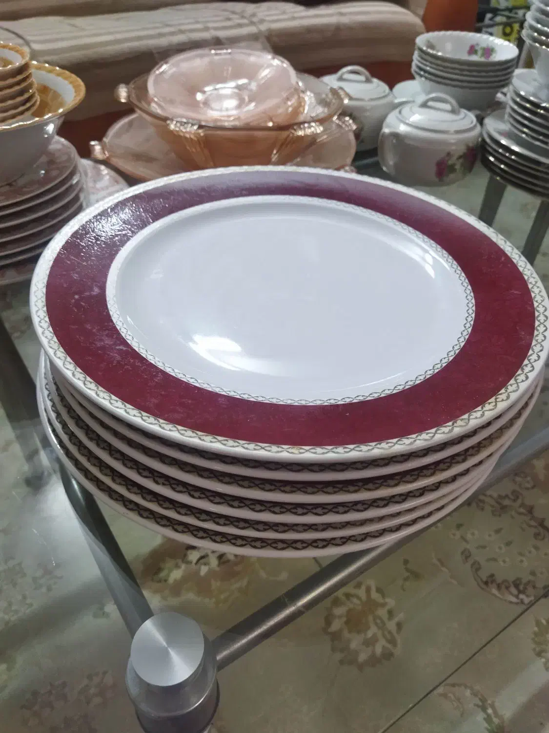 ظرف کریستال چینی قهوه خوری ظرف مسی|ظروف سرو و پذیرایی|تنکابن, |دیوار