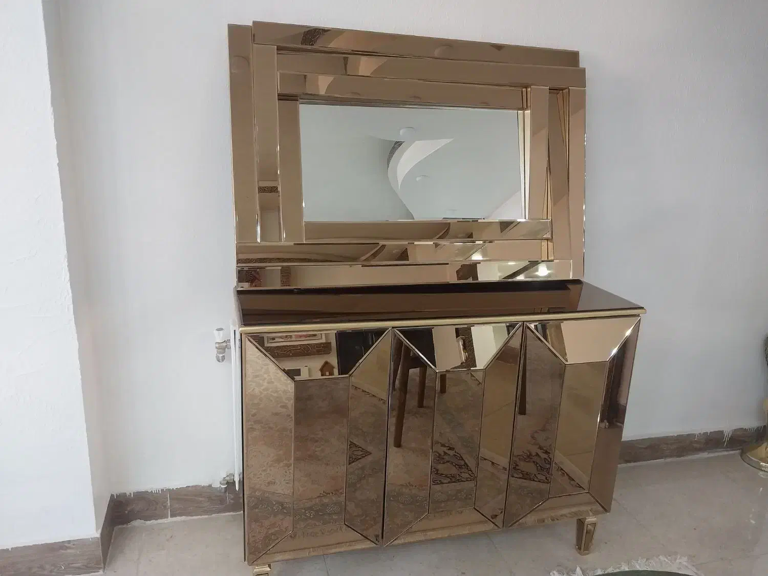 ست آینه کنسول تمام آینه نو|بوفه، ویترین، کنسول|شاهین‌شهر, خانه کارگر|دیوار