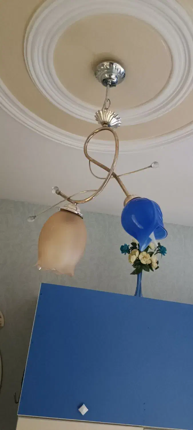 لوستر سالم و تمیز و استیل ،  ۲۹۹ تومن|لوستر و چراغ آویز|تهران, شادآباد|دیوار