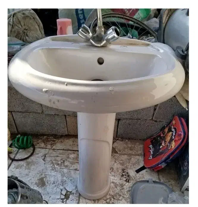 سنگ روشویی چینی ستاره|لوازم سرویس بهداشتی|خمینیشهر, |دیوار