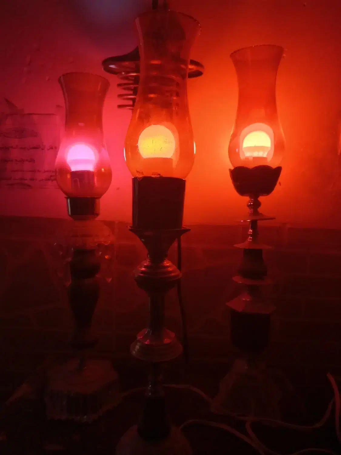 3عدد آباژور قدیمی سالم وزیبا|کلکسیون اشیاء عتیقه|کرمان, |دیوار