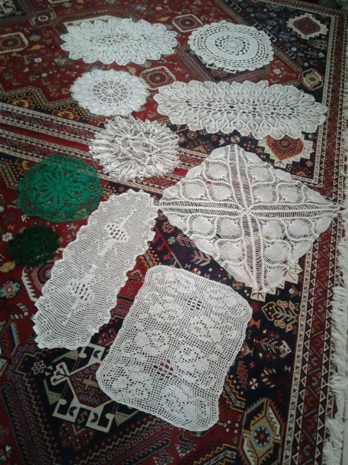 رومیزی کاموایی دستباف|پرده، رانر، رومیزی|شیراز, شهرک مطهری|دیوار