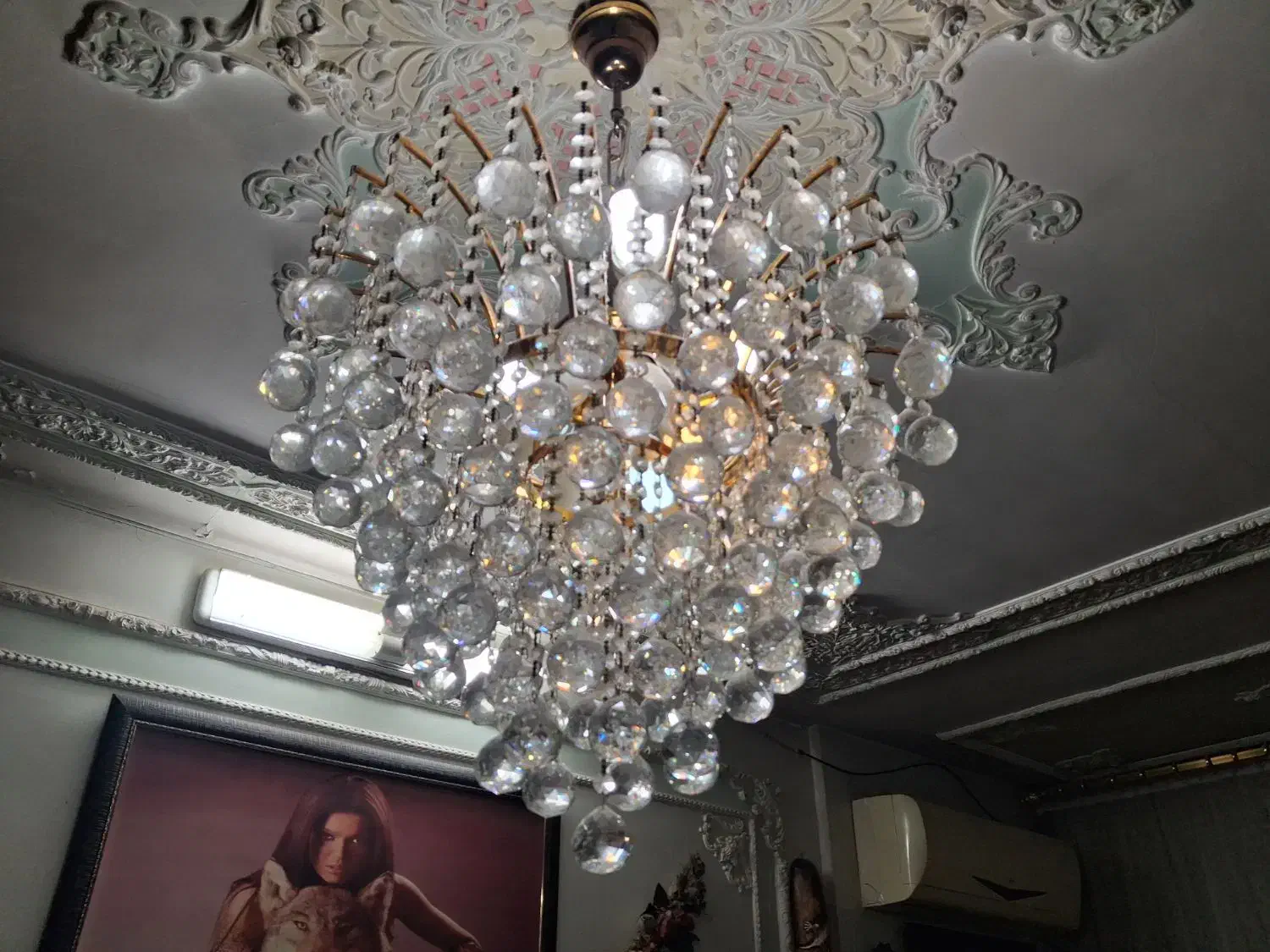 لوستر کریستالی ۳۴ شاخه|لوستر و چراغ آویز|اصفهان, شهرک قدس|دیوار